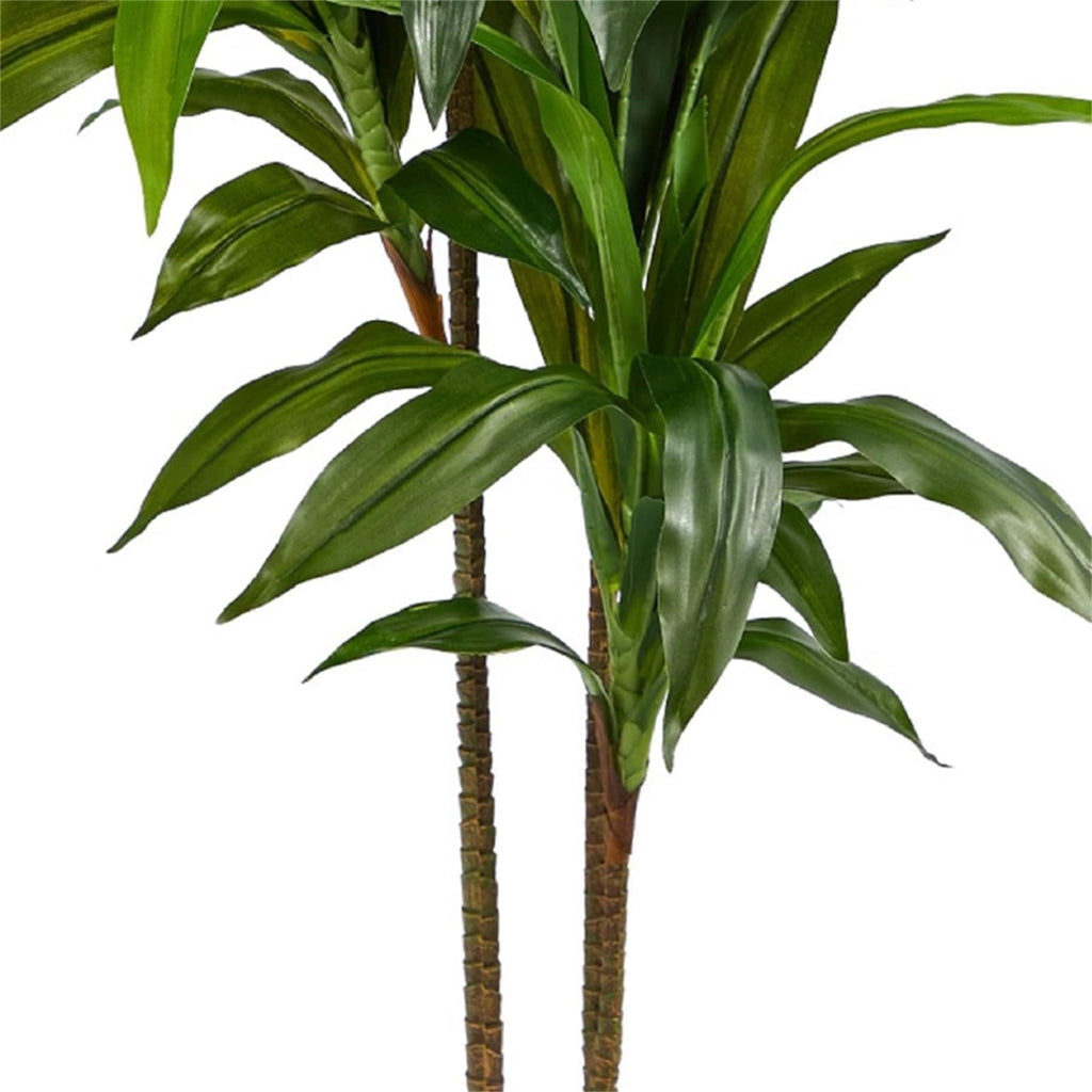 Artificial Dracaena Tree, Artificial Plants Indoor With White Planter, Tropical Fake Plant In Pot With Adjustable Branche