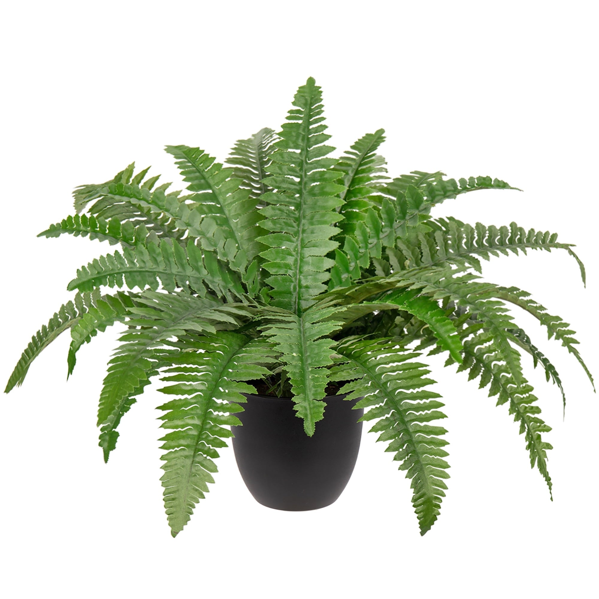 Artificial Fern Potted Plant Faux Boston Fake Fern Bush Plant in Pot Office Living Room Home Decor for Outdoors & Indoor