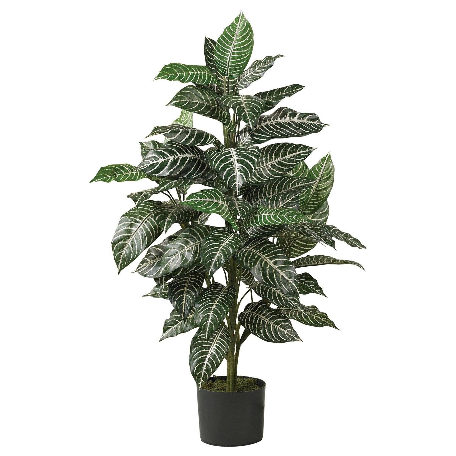 Nearly Natural 3ft. Zebra Artificial Plant in Pot